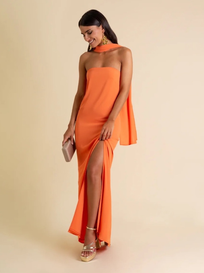 The-Are Mrs. Arteaga Dress In Orange — image 2 of 5